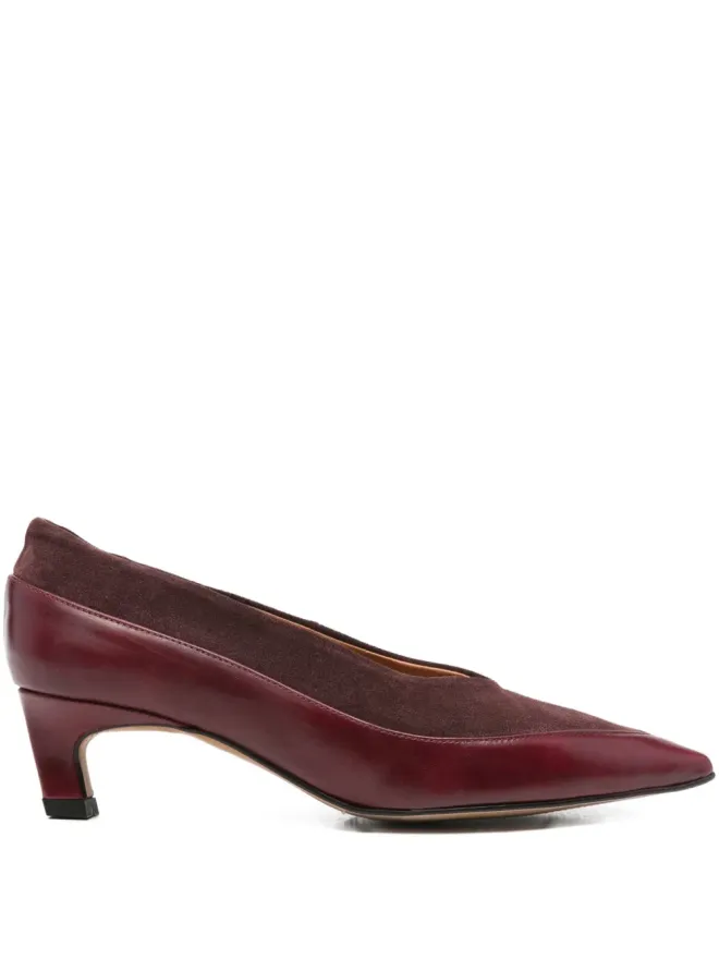 ANGEL ALARCON ANGEL ALARCON ポインテッドトゥ スエード パンプス - レッドの商品画像