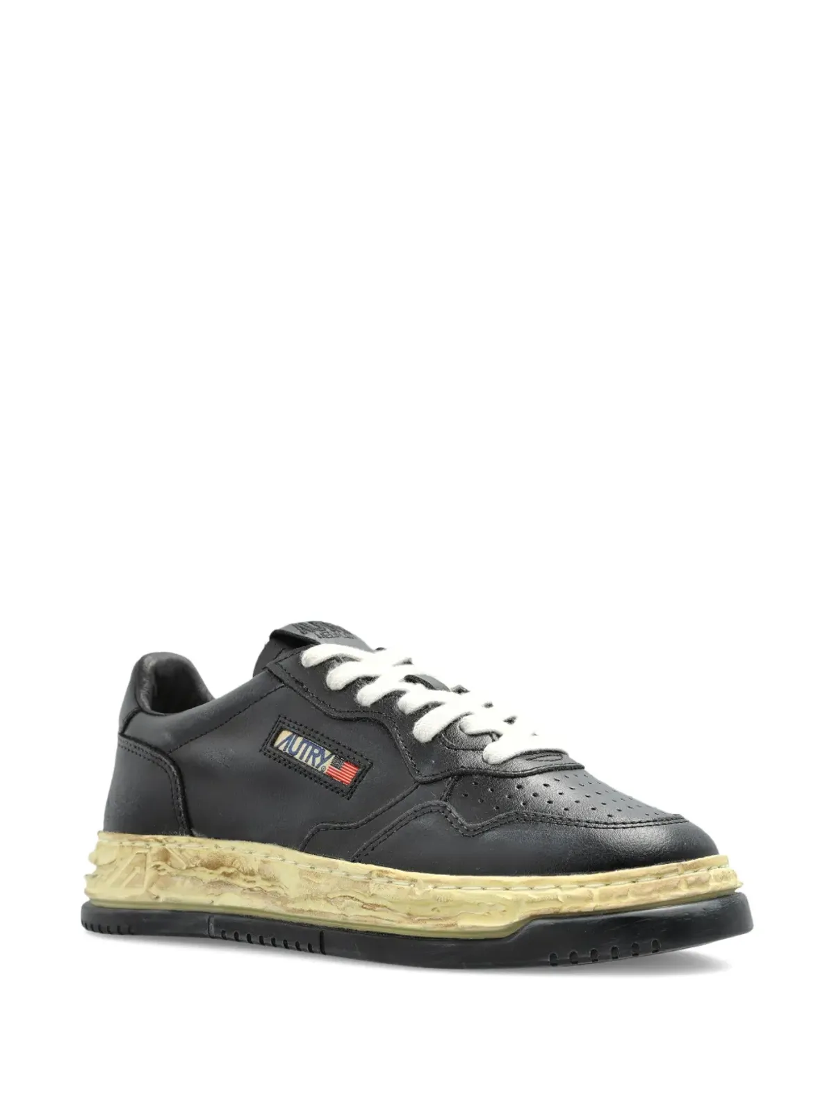 Autry レザー distressed-ソール スニーカー - 画像2