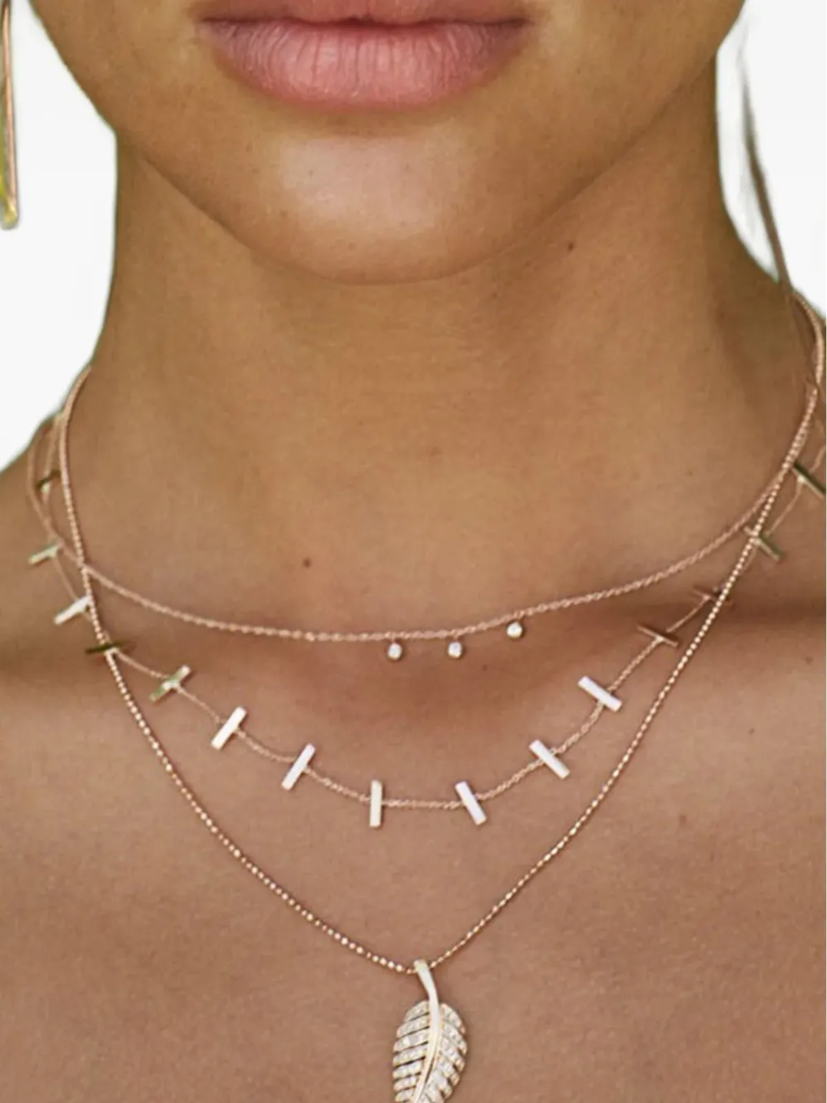 Jennifer Meyer 14K イエローゴールド クロスバー ネックレス - 画像2
