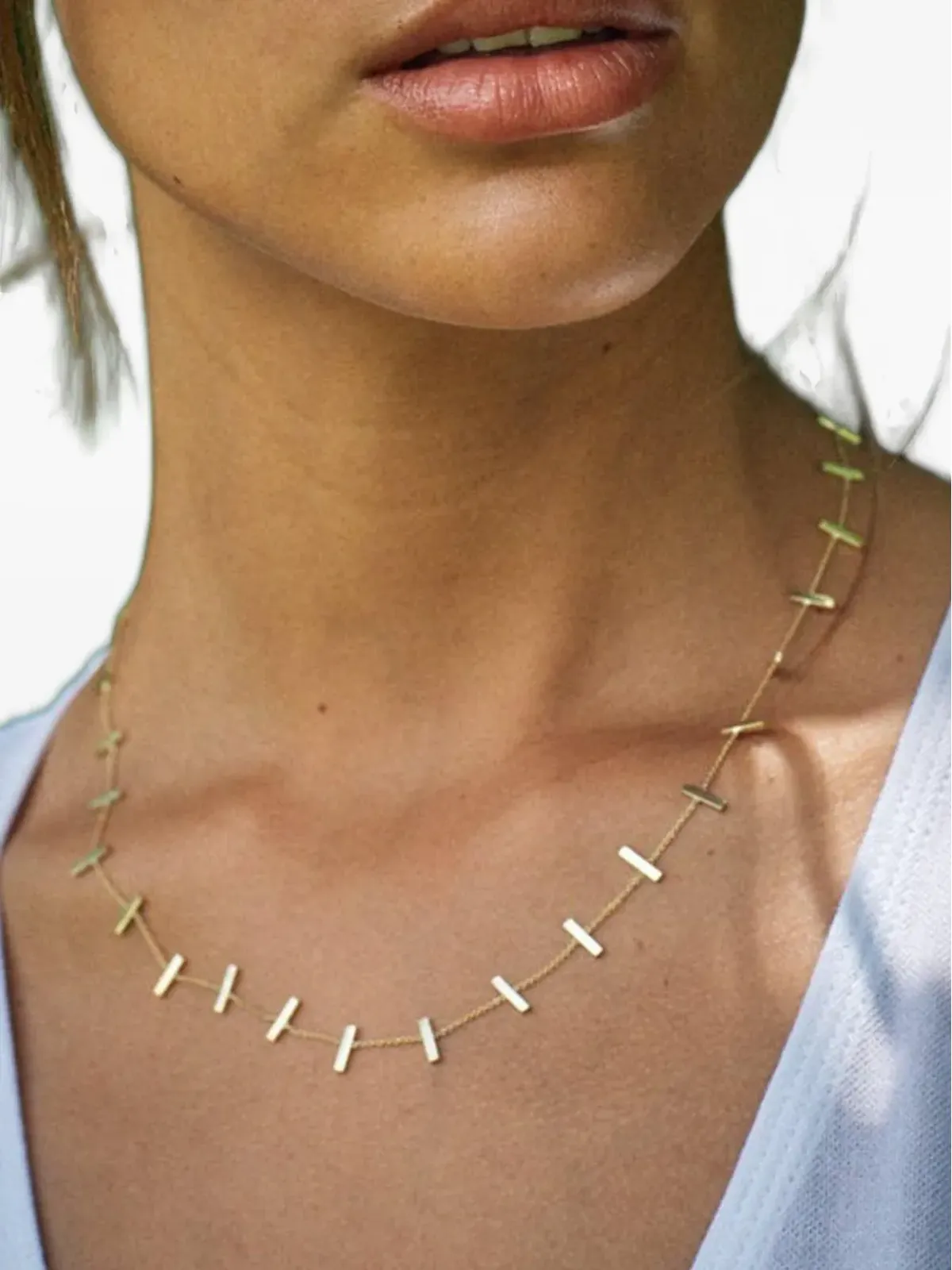Jennifer Meyer 14K イエローゴールド クロスバー ネックレス - 画像3