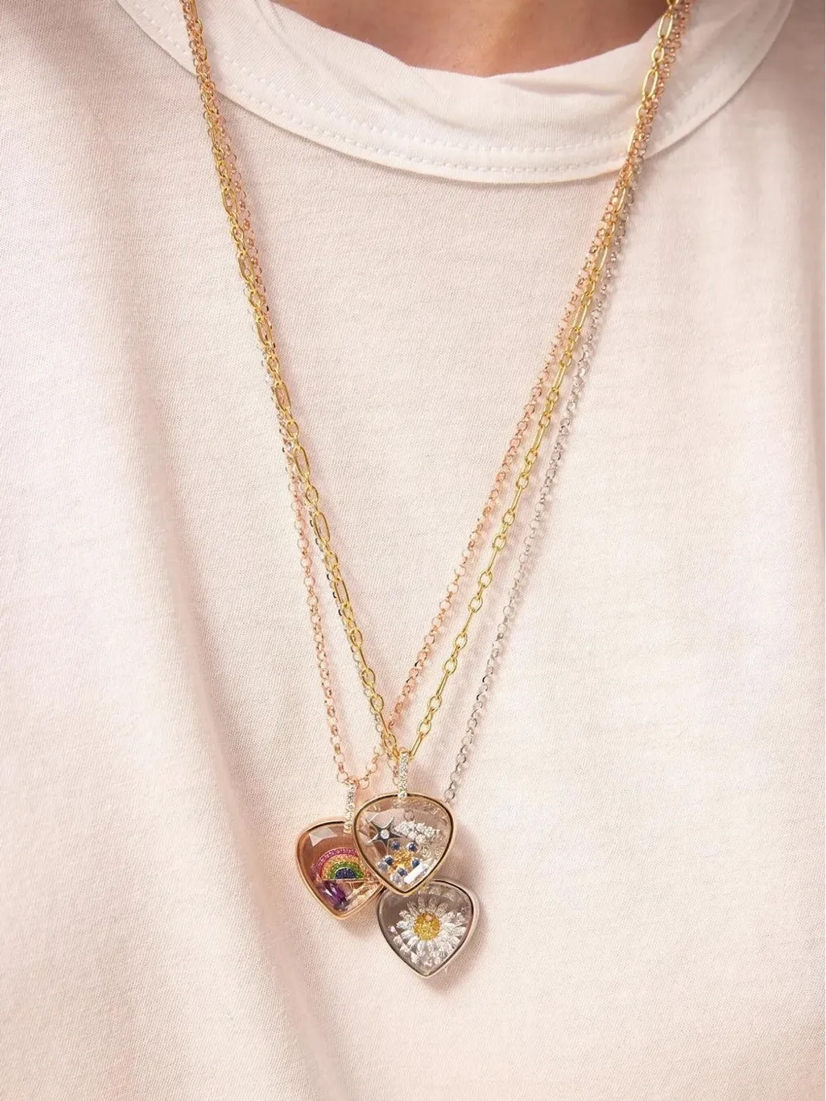 Loquet フォーゲットミー・ノット サファイア ネックレスチャーム - シルバー - 画像2