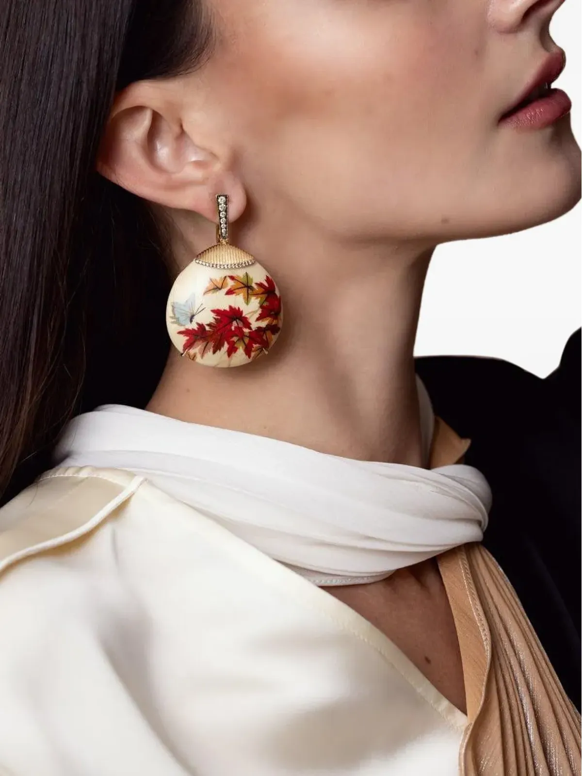 SILVIA FURMANOVICH 18K イエローゴールド ダイヤモンド イヤリング - 画像2