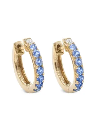 ROBINSON PELHAM 14K yellow gold blue sapphire and diamond hoop earrings - サムネイル1