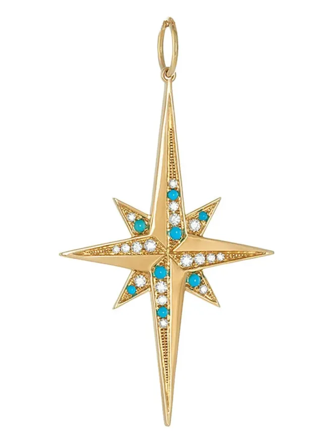 DEVON WOODHILL DEVON WOODHILL 18K イエローゴールド ステラーターコイズとダイヤモンドのペンダントの商品画像