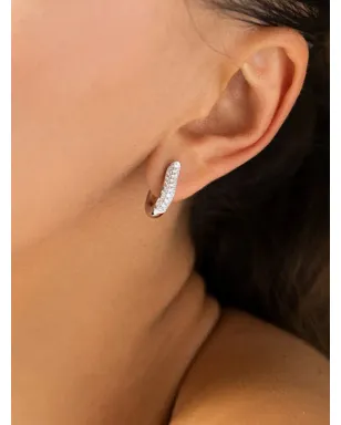 TAMARA COMOLLI 18Kホワイトゴールド ダイヤモンド ドロップフープピアス - サムネイル2