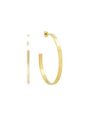 Jennifer Meyer 18K イエローゴールド フラットフープピアス - サムネイル2
