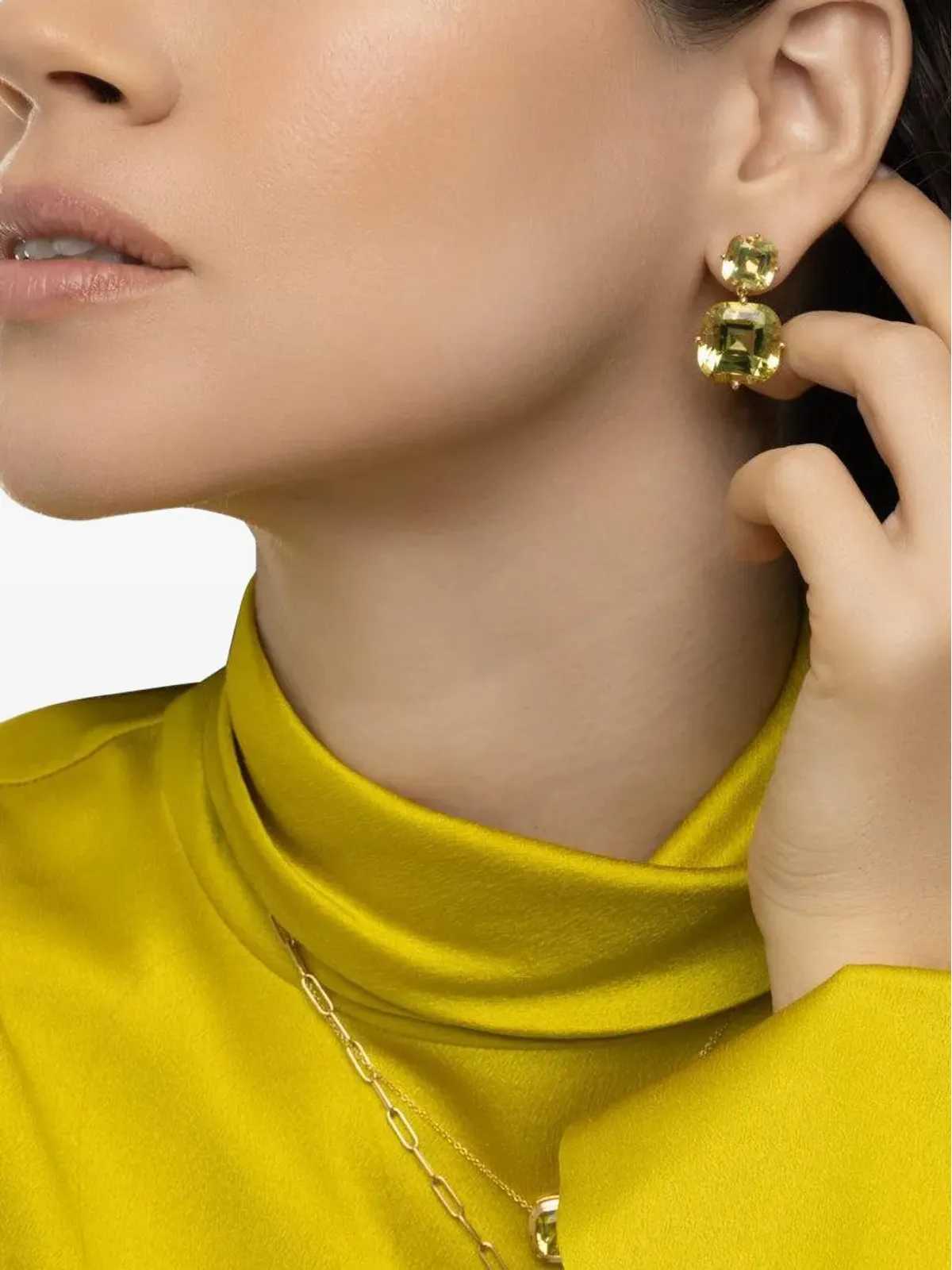 Goshwara 18K イエローゴールド Gossip Lemon Quartz イヤリング - 画像2