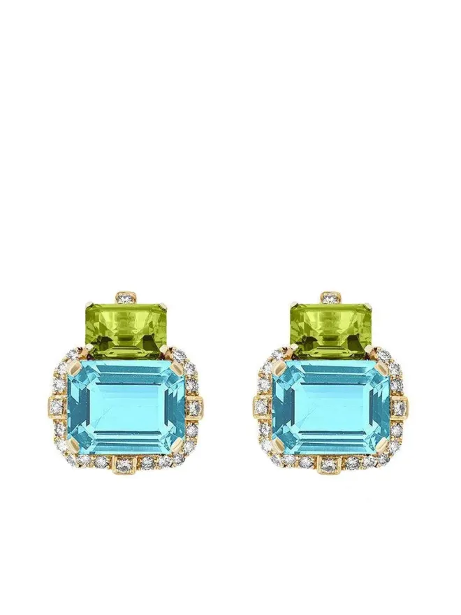 Goshwara Goshwara ゴシワラ 18K イエローゴールド ゴシップ トパーズとダイヤモンドのイヤリングの商品画像
