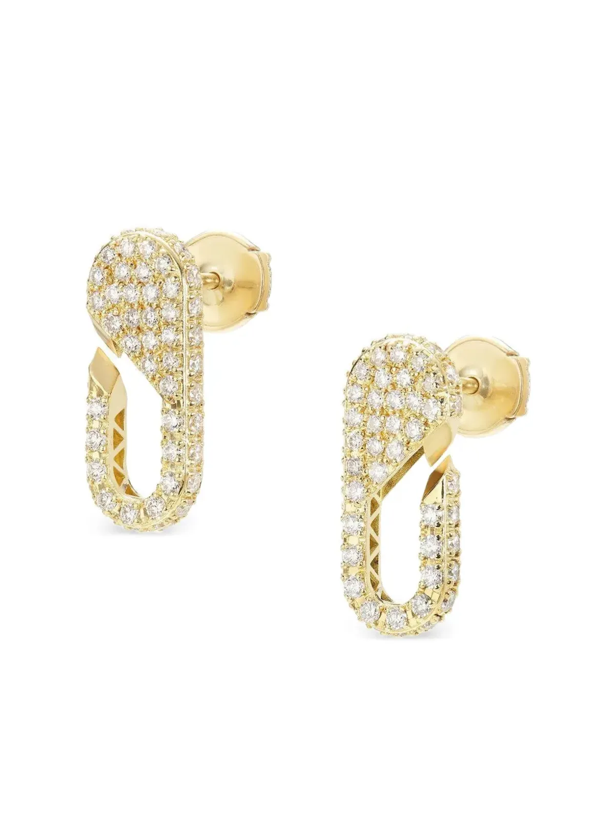 Bizzotto Gioielli 18K イエローゴールド ダイヤモンド リンク イヤリング - 画像3