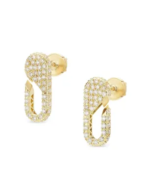 Bizzotto Gioielli 18K イエローゴールド ダイヤモンド リンク イヤリング - サムネイル3
