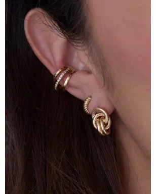 Zoë Chicco 14K yellow gold large Link Knot earrings - サムネイル1