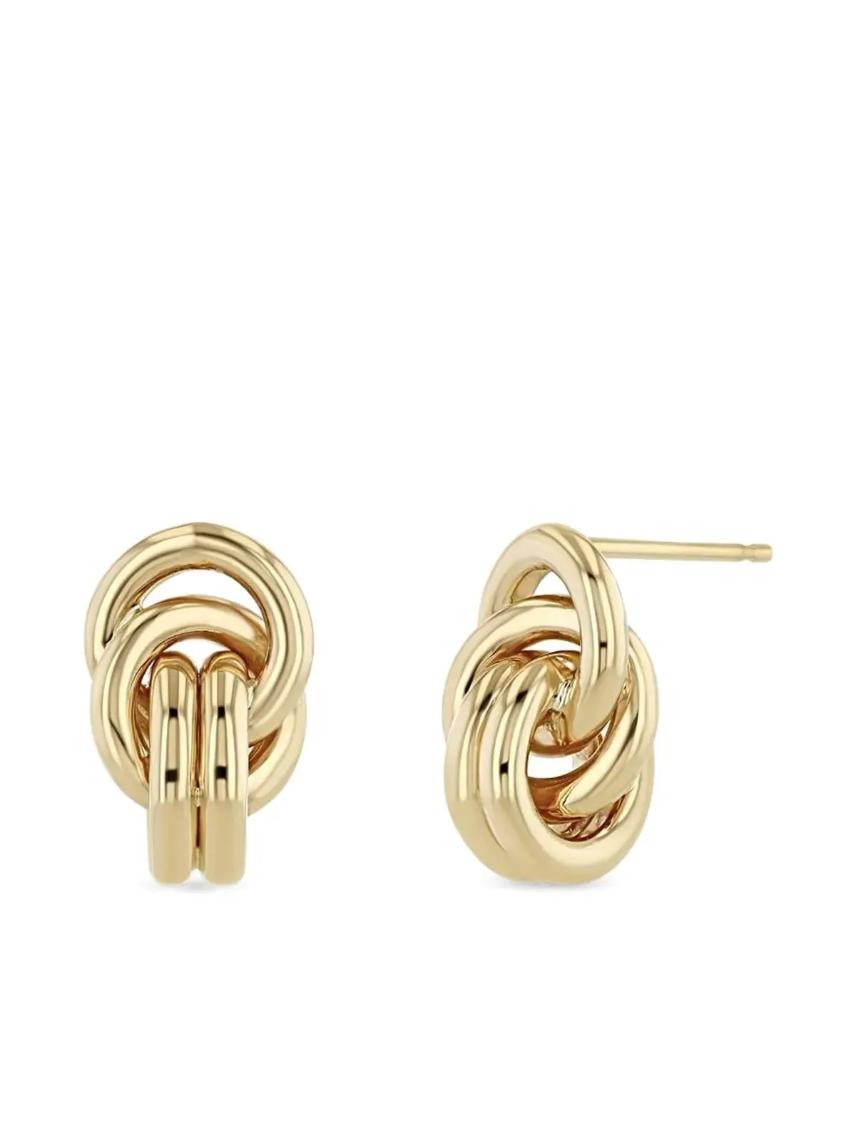 Zoë Chicco 14K yellow gold large Link Knot earrings - 画像2