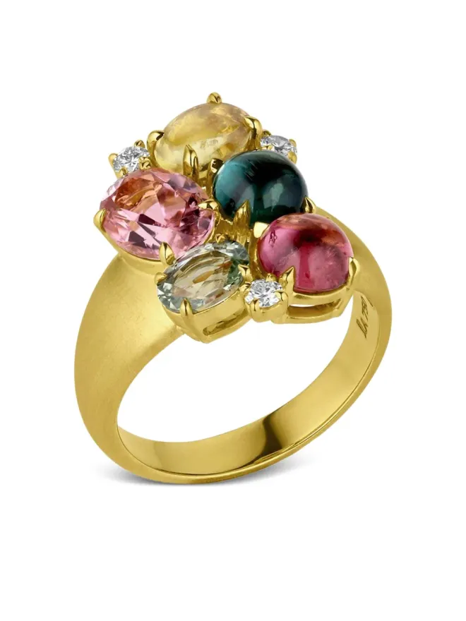 Leigh Maxwell Leigh Maxwell 18K イエローゴールド マルチストーンリングの商品画像