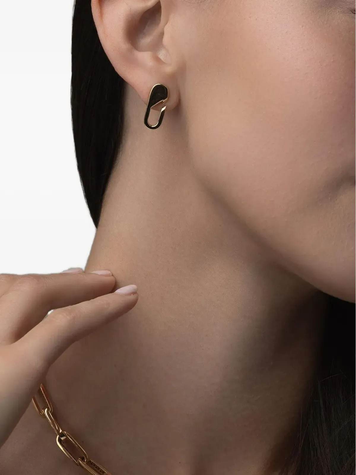 Bizzotto Gioielli 18Kイエローゴールド・リンクピアス - 画像4