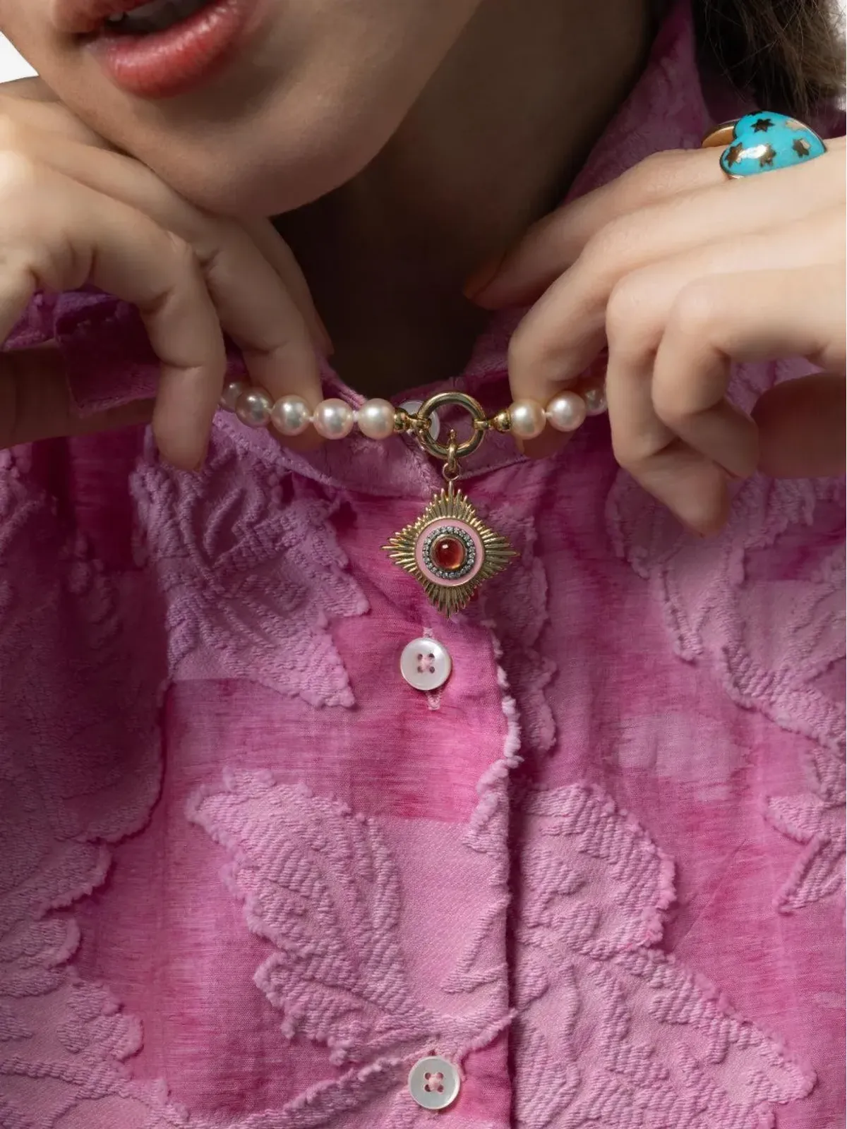 Storrow Jewelry ヴィヴィエンヌ・メダリオン ネックレス - 画像2