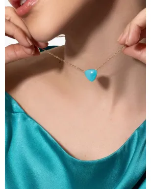 VHERNIER 18Kローズゴールド ロッククリスタル ターコイズ ペンダントネックレス - ブルー - サムネイル4