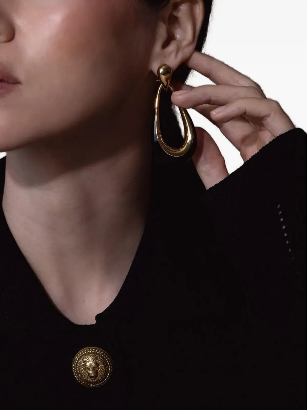 Sidney Garber 18K イエローゴールド エナメル ドロップイヤリング - 画像3