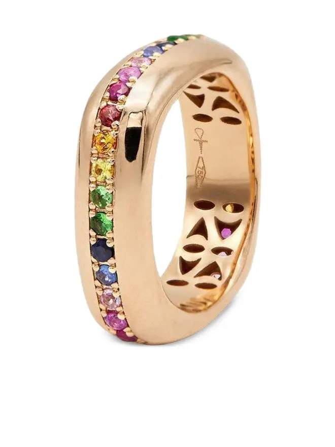 FULLORD FULLORD 18K ローズゴールド ゴーストベルト レインボーサファイア リングの商品画像