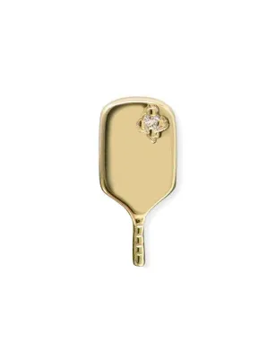 Anzie 14Kイエローゴールド ピックルボールラケット ピアス - サムネイル1