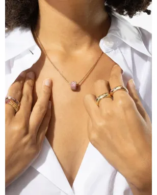 FULLORD 18K ローズゴールド ゴースト・マルチストーン ペンダント - ピンク - サムネイル3