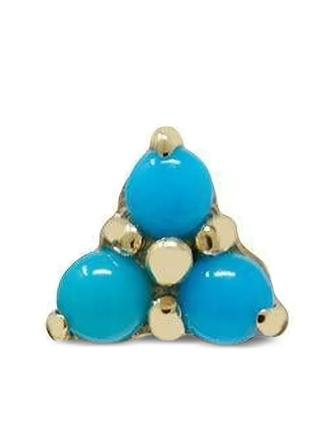 Anzie Anzie 14K yellow gold Cléo turquoise earringの商品画像