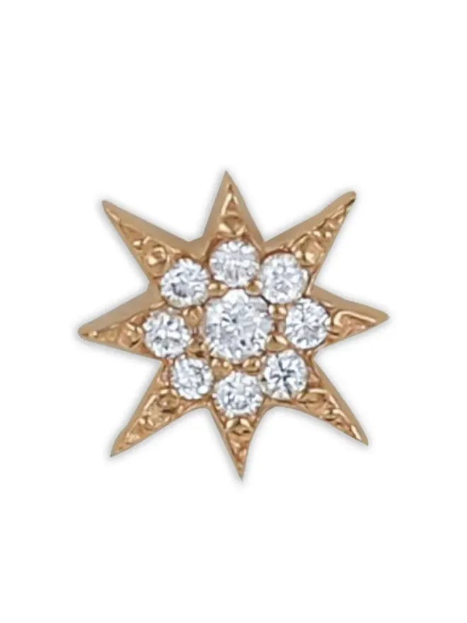 Anzie Anzie 14Kイエローゴールド アズテック ノーススター ダイヤモンド イヤリングの商品画像