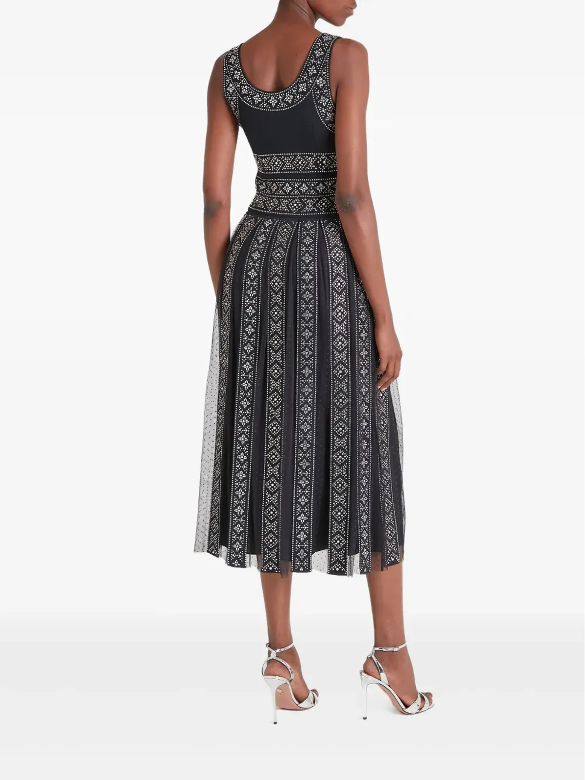 Temperley London エンベリッシュド プリーツ ミディドレス - ブラック - 画像4