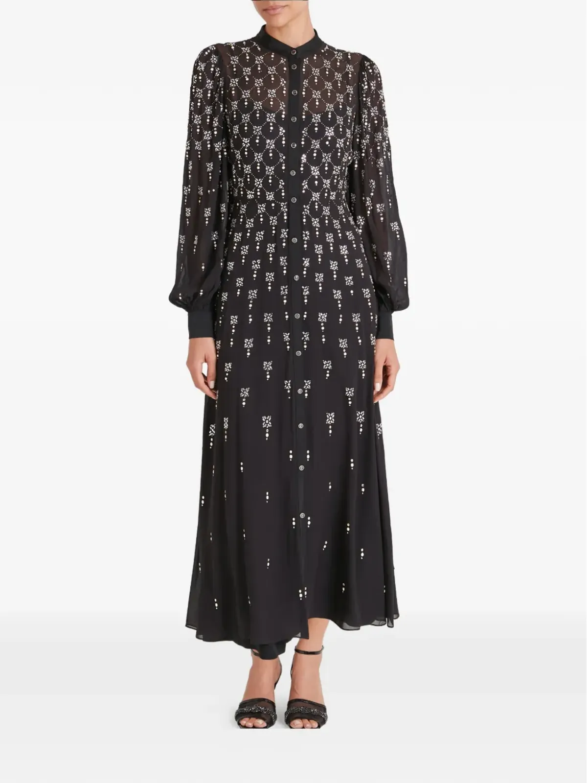 Temperley London ボタン付き装飾マキシドレス - 画像2