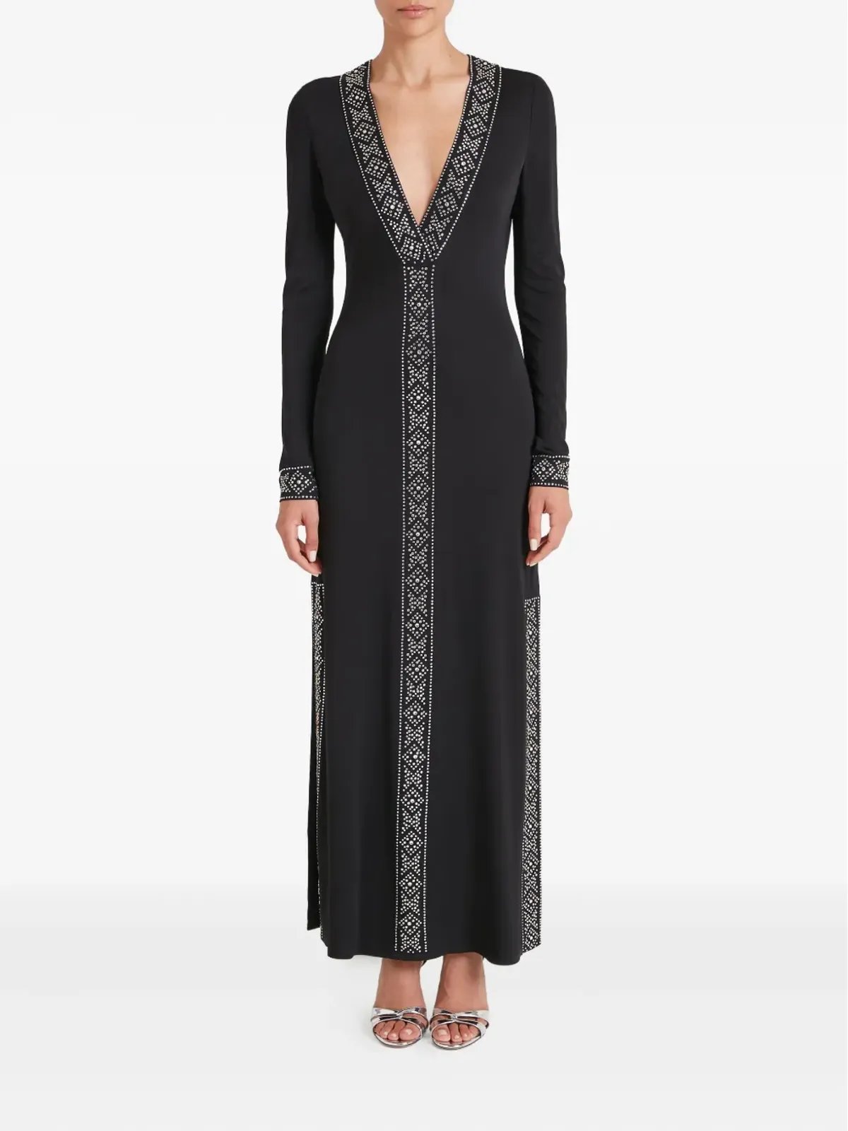 Temperley London Gallantry V-neckドレス - ブラック - 画像2