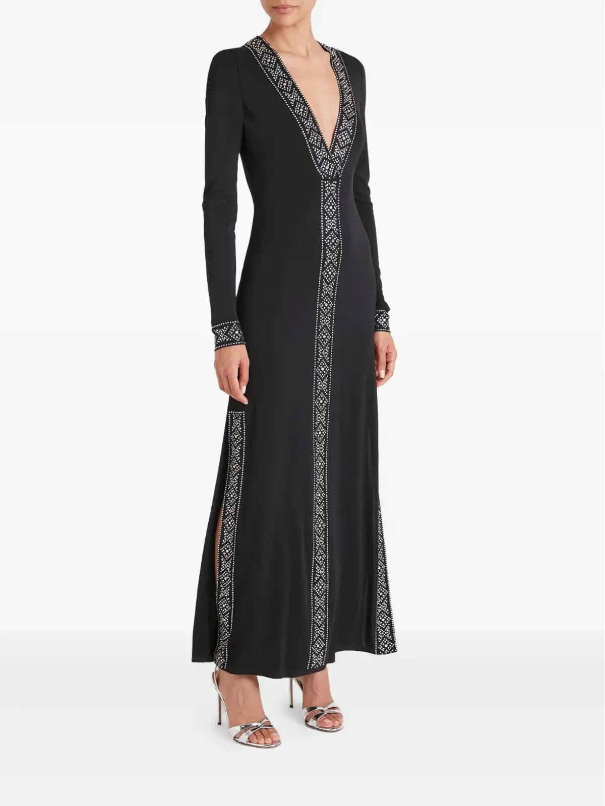Temperley London Gallantry V-neckドレス - ブラック - 画像3