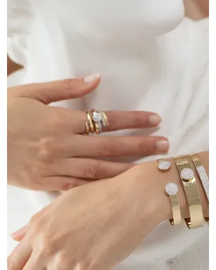 PHILLIPS HOUSE 14K イエローゴールド インフィニティ ダブルラップ ナイフエッジ ダイヤモンドリング - サムネイル2