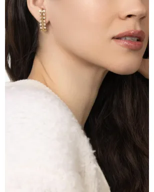 DENISE CASSOU 18K イエローゴールド ダイヤモンド列状イヤリング - サムネイル2