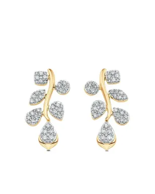 Sara Weinstock 18K Yellow Gold Diamond Cluster Earrings - サムネイル1