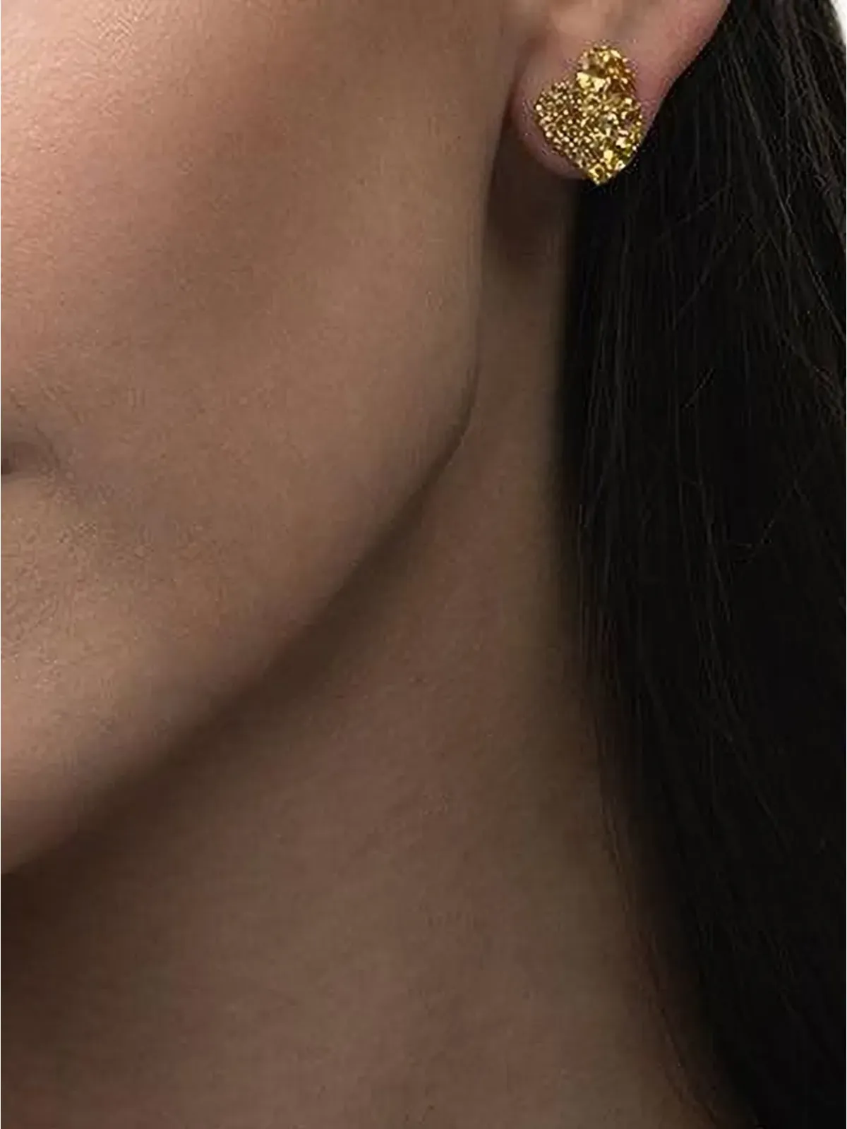 Piranesi 18K イエローゴールド ハートウェーブ サファイア イヤリング - 画像2