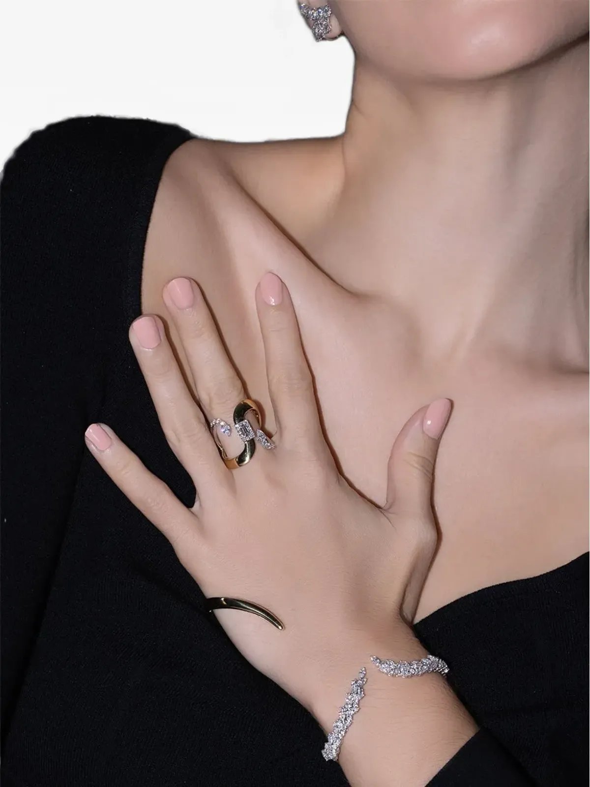 Yeprem 18K イエローゴールド ダイヤモンド リング - 画像2