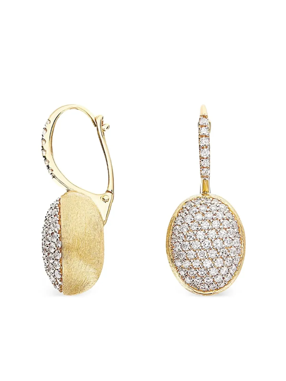 NANIS 18K イエローゴールド ダイヤモンド ボール ピアス - 画像2