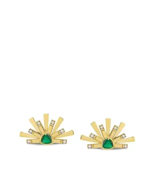 Carol Kauffmann 18K イエローゴールド サンエメラルド イヤリング - サムネイル1