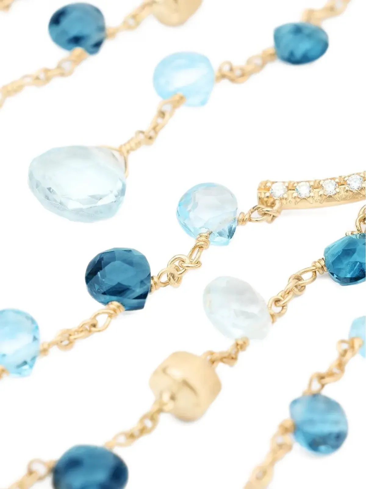 Marco Bicego 18K イエローゴールド ダイヤモンド トパーズ イヤリング - 画像4