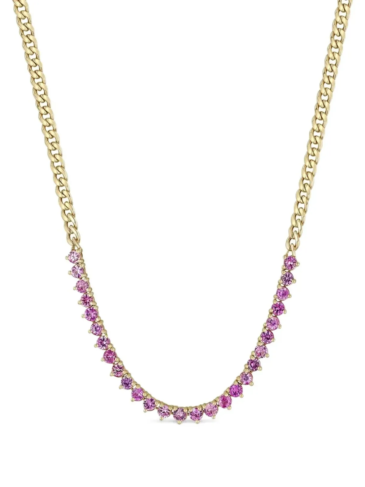 Zoë Chicco 14K イエローゴールド テニスサファイア ネックレス - 画像1