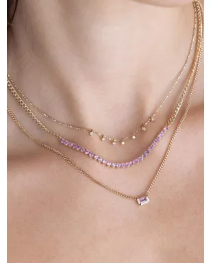 Zoë Chicco 14K イエローゴールド テニスサファイア ネックレス - サムネイル2