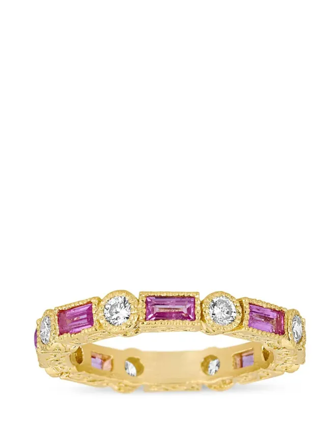 Tanya Farah Tanya Farah 18K yellow gold pink sapphire and diamond ringの商品画像