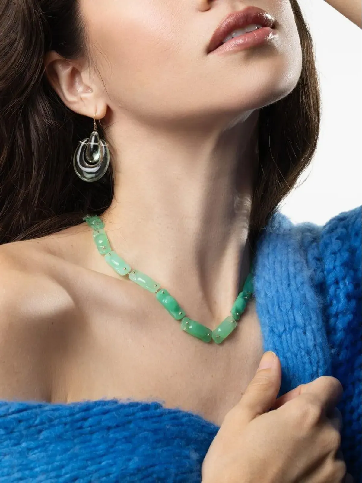 Ten Thousand Things 18K イエローゴールド タイル クリソプレーズ ネックレス - 画像4