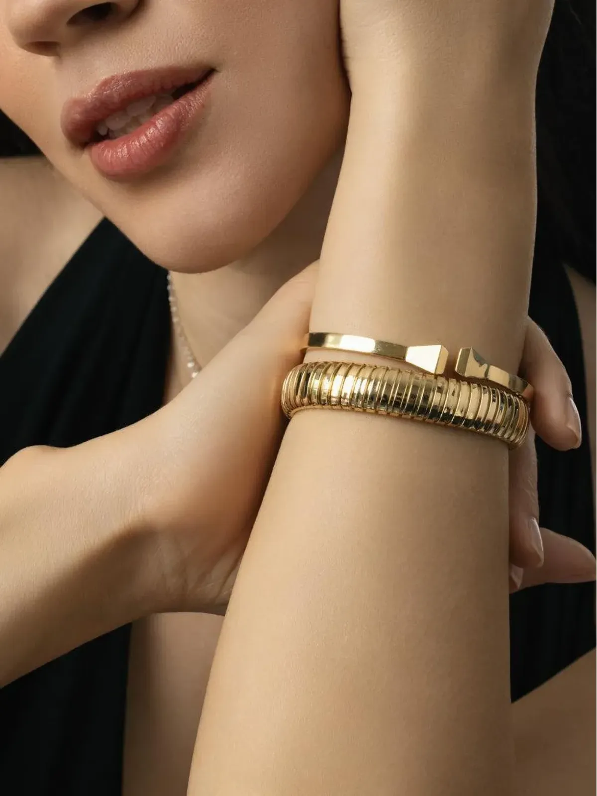 Sidney Garber 18K イエローゴールド ローリングブレスレット - 画像4