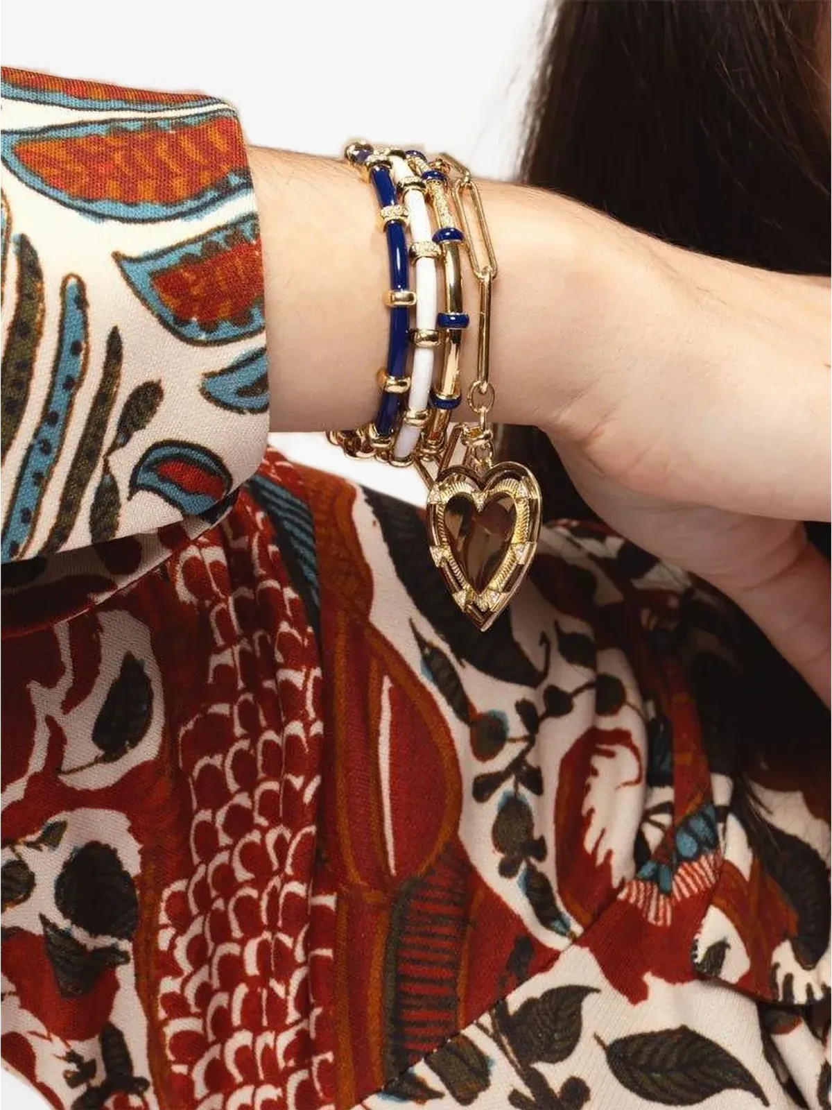 Sidney Garber 18K yellow gold Carly diamond bracelet - 画像3