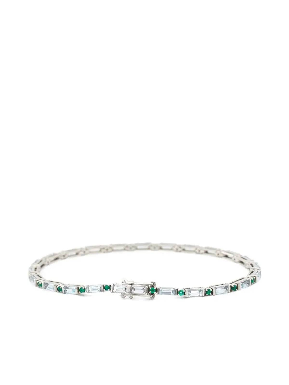 YI Collection プラチナ アクアマリン ブレスレット - シルバー - 画像3