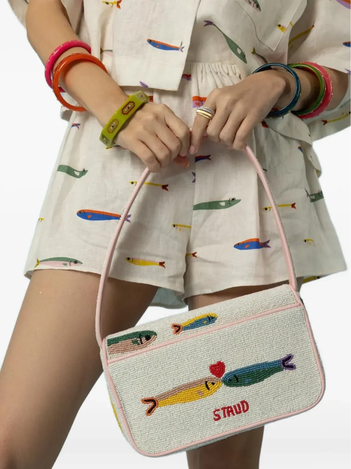 Mark Davis 18Kイエローゴールド ピンクサファイア ガーネット バングル - グリーン - 画像2