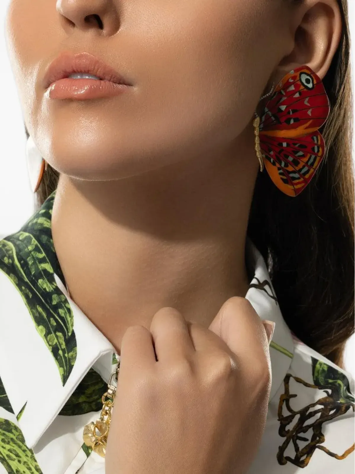 SILVIA FURMANOVICH 18K イエローゴールド バタフライ ダイヤモンド イヤリング - 画像3