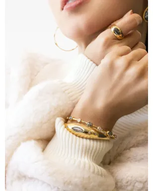 NIMO WITH LOVE 18K イエローゴールド ザ・スタッカー ダイヤモンド ブレスレット - サムネイル2