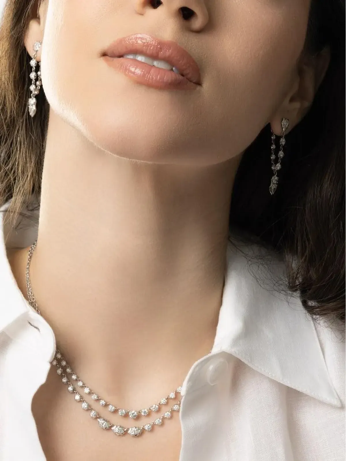 Jade Trau ポピー ループ ダイヤモンド ピアス - 画像2