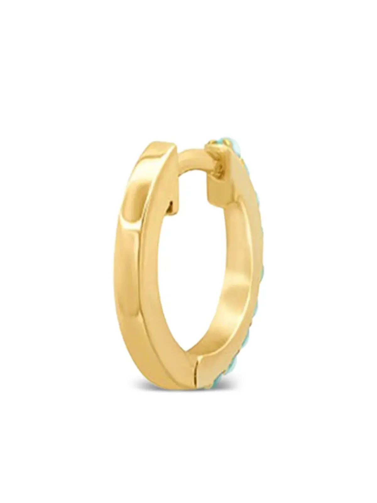 Jennifer Meyer 18k イエローゴールド ターコイズ付き ハグピアス - 画像2